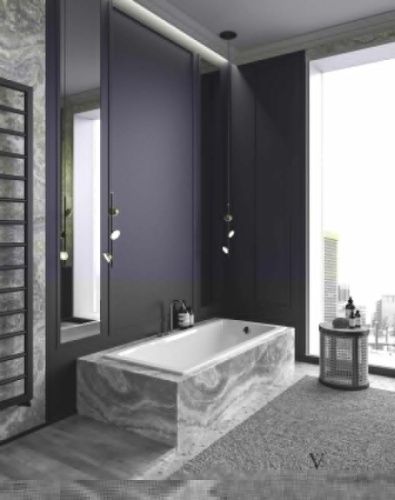 Ванна чугунная Vinsent Veron Devon VDV1807545H/E60327CH-AS 180х75 пристенная прямоугольная с ножками с ручками - фото 4