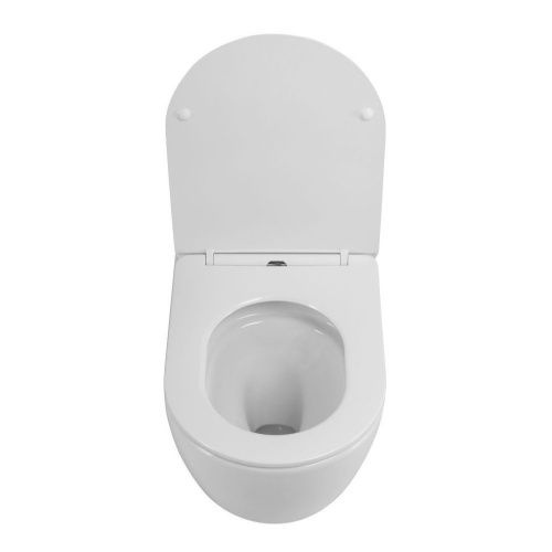 Унитаз подвесной Art&Max Parma AM2381CHRV/SC белый с сиденьем микролифт смыв торнадо - фото 5