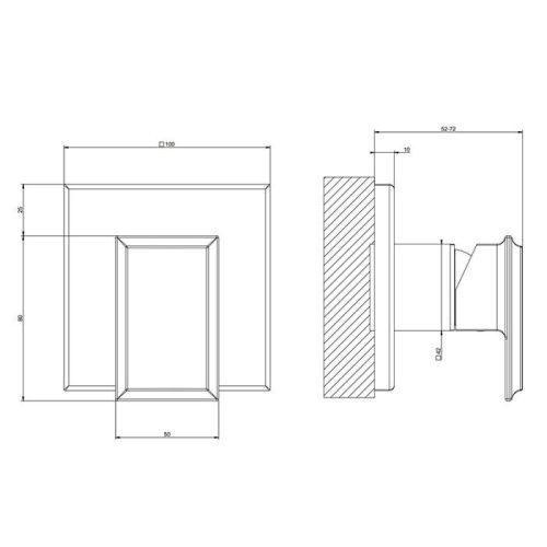 Смеситель для душа Gessi Eleganza 46106#713 встраиваемый в стену бронза - фото 2