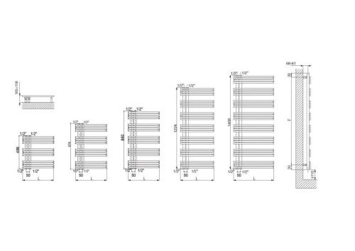 Полотенцесушитель водяной Cordivari Kelly 3551780400106 40х85 хром - фото 2