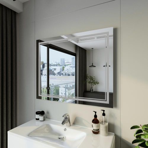 Зеркало с подсветкой Бриклаер Эстель 4627125414312 100х80 подвесное - фото 5