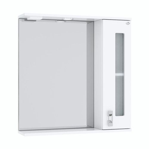 Зеркало-шкаф Onika Кристалл 206706 70х70 подвесной цвет белый