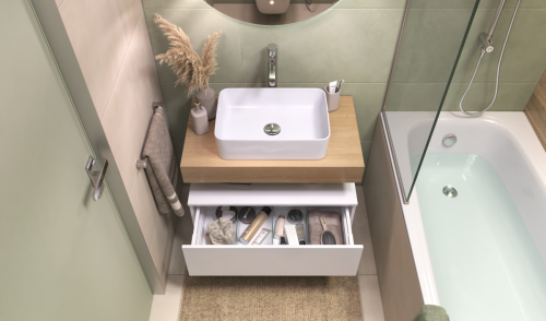 Столешница Velvex UNIT st.UNI.80-67 80х50 подвесная цвет коричневый - фото 2