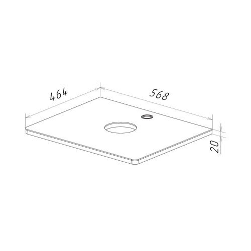 Столешница LeMark Miano LM06M60S 60х50 накладная - фото 3
