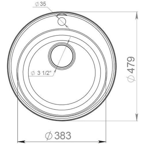 Кухонная мойка Granfest Quarz 08 белый 50х50 цвет белый поверхность матовая - фото 4