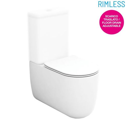 Чаша унитаза напольная Olympia Milady MIL130323 цвет черный без сиденья и без бачка безободковая