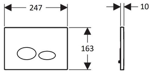 Клавиша смыва механическая Creavit GP2006.00 цвет золото - фото 2