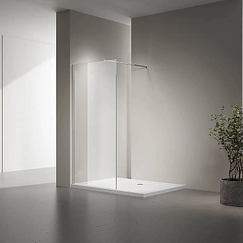 Душевая перегородка Veconi Korato KR72-100-01-C7 100х200 стекло прозрачное профиль хром