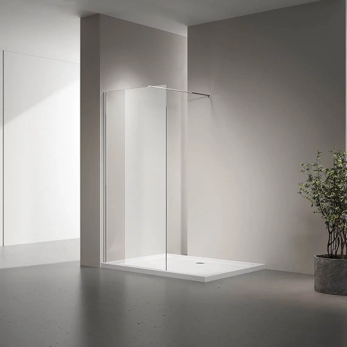 Душевая перегородка Veconi Korato KR72-100-01-C7 100х200 стекло прозрачное профиль хром