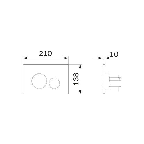 Клавиша смыва пневматическая Am.Pm Pro L I049051 цвет хром - фото 3