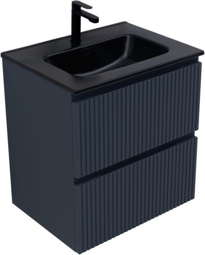 Тумба под раковину Aquanet Джейн (Flat) 00335427 60х50 подвесная цвет синий - фото 3