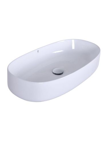 Раковина из сантехнического фарфора Orange B07-675W 70х40 накладная цвет белый - фото 4