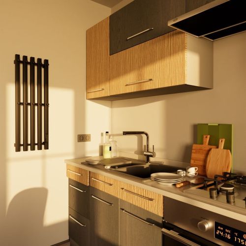 Полотенцесушитель электрический Маргроид Inaro профильный Inaro-8024-1081-9005R 25х80 черный - фото 2