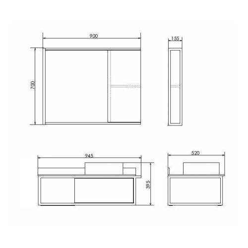 Тумба с раковиной Comforty Лиссабон 00-00006558CF 90х50 подвесная цвет коричневый - фото 2