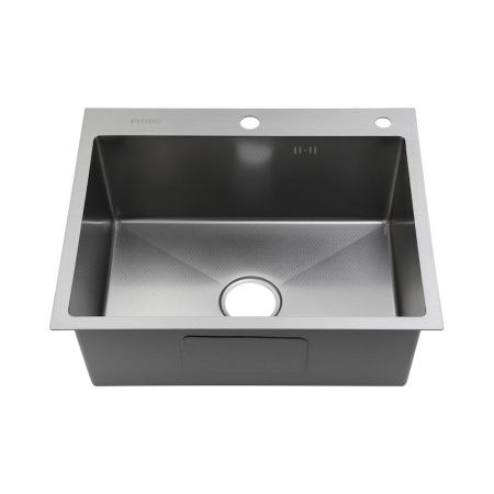 Кухонная мойка Fmark FSC7550L 75х50 цвет серый поверхность матовая