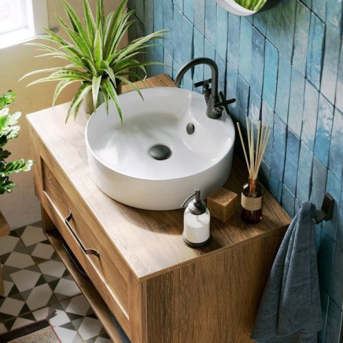 Тумба под раковину Aqwella Y CRF0108DB 80х50 подвесная цвет коричневый - фото 4