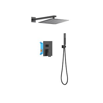 Душевая система Aquatek ЛИБРА AQ1672MB встраиваемая в стену цвет черный