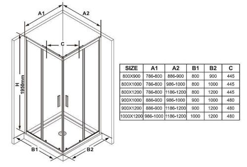 Душевая дверь Ravak Blix X1XM40300Z1 80х195 стекло прозрачное профиль черный - фото 5