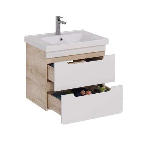 Тумба под раковину LeMark Olivia LM08OL65T 60х40 подвесная цвет белый - фото 2