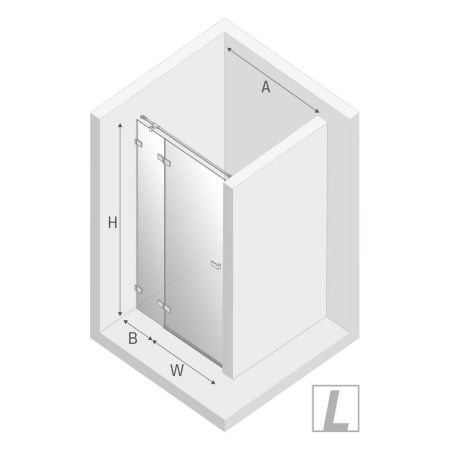 Душевая дверь New Trendy AVEXA EXK-1453 140х200 стекло прозрачное профиль хром