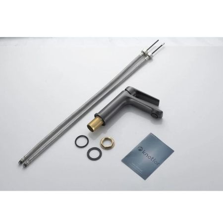 Смеситель Knotlor MUSE KN-60/GM на раковину вороненая сталь