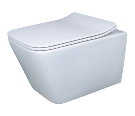 Унитаз подвесной Gid Cuadrado 61109Y белый с сиденьем микролифт безободковый