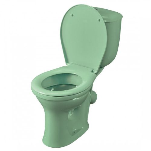 Унитаз-компакт напольный с бачком Santeri Виктория 1P3016S0400BF зеленый с сиденьем каскадный смыв - фото 5