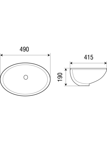 Раковина из сантехнического фаянса WeltWasser WW SK 10000003897 50х40 подвесная цвет белый без отверстий под смеситель - фото 3