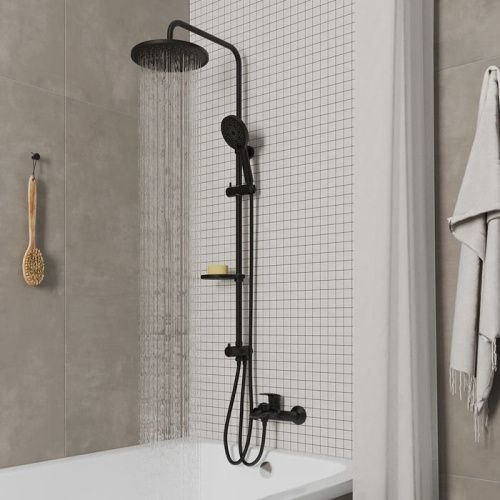 Душевая стойка Milardo Ideal Spa ILSBL3FM76 настенная цвет черный - фото 3