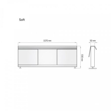 Экран под ванну Alavann Soft 160 см ALV0242001 фронтальный МДФ откидной белый