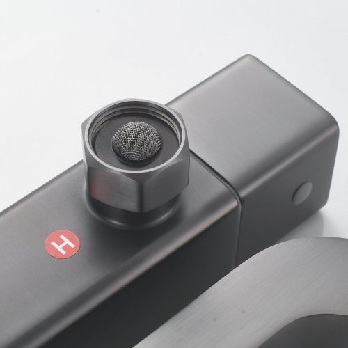 Душевая стойка Shevanik S3096T настенная цвет оружейная сталь с термостатом - фото 5