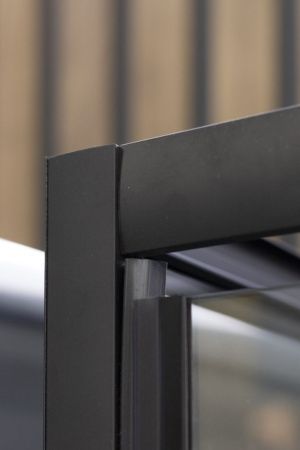 Душевой уголок Niagara Nova _02200832BLACK 120х80 стекло с рисунком профиль черный без поддона