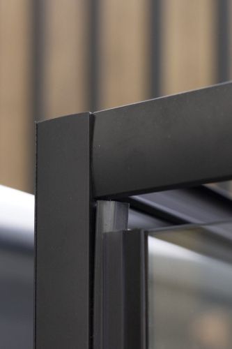 Душевой уголок Niagara Nova 68010811BLACK 90х90 стекло прозрачное профиль черный без поддона - фото 5