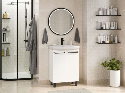 Тумба под раковину Misty Клермонт Э-Кле01060-012 60х30 напольная цвет белый - фото 5