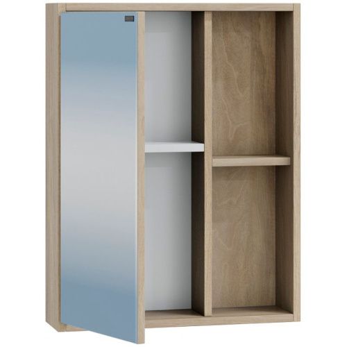 Зеркало-шкаф СанТа Прима 700343 50х70 подвесной цвет коричневый/бежевый - фото 2