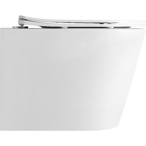 Унитаз подвесной Тритон Verso Щ0000057971 белый с сиденьем микролифт безободковый каскадный смыв - фото 2