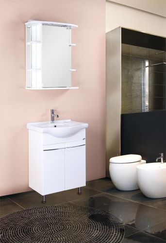 Тумба под раковину Onika Селигер 106006 60х30 подвесная цвет белый - фото 2