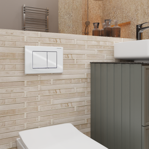 Клавиша смыва механическая CHARUS Minimalista FP.310.11.01 цвет белый - фото 3