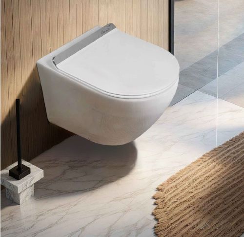 Унитаз подвесной Cerutti SPA CT9956 белый с сиденьем микролифт безободковый смыв торнадо - фото 2