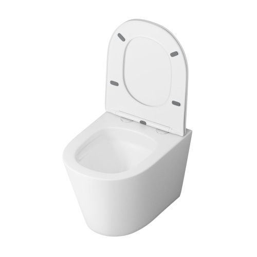 Унитаз подвесной Grossman Торнадо GR-4477MSQ белый с сиденьем микролифт безободковый смыв торнадо - фото 3