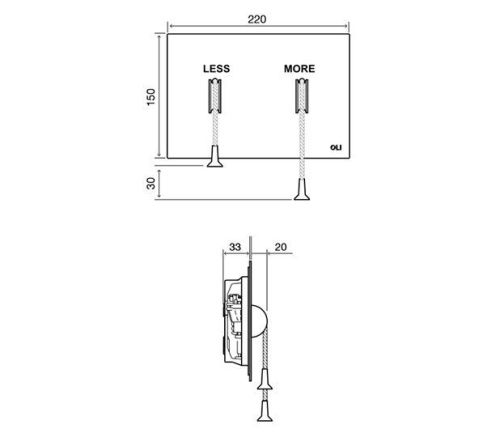 Клавиша смыва механическая Oli LESS IS MORE 883525 цвет хром - фото 2