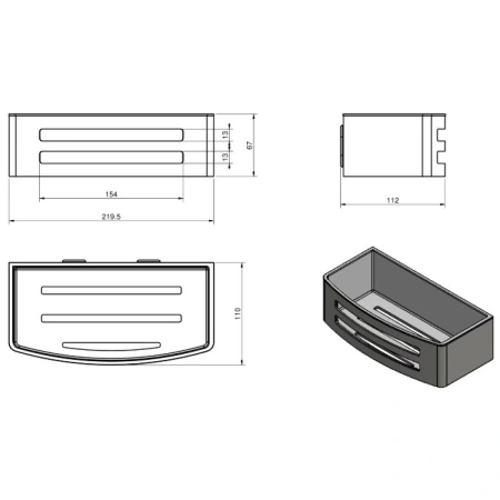 Полка для душа Langberger Accessories 75560