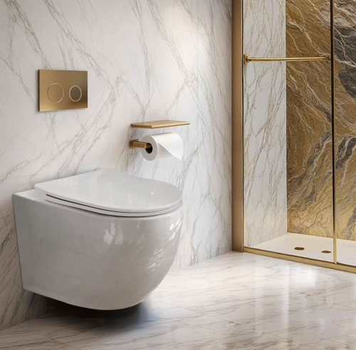 Унитаз подвесной Cerutti SPA CT10571 белый с сиденьем микролифт безободковый каскадный смыв - фото 2