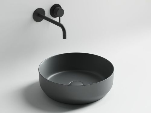 Раковина из сантехнического фарфора Ceramica Nova ELEMENT CN6022MDH 40х40 накладная цвет черный без отверстий под смеситель - фото 3