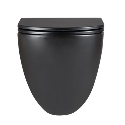 Унитаз подвесной LeMark Glazer 9612004 черный с сиденьем микролифт безободковый смыв торнадо - фото 4