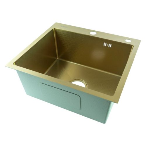 Кухонная мойка Fmark FSC5045C 50х45 цвет золото поверхность матовая - фото 2