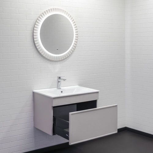 Тумба с раковиной Comforty Мадрид 00-00020643CF 70х50 подвесная цвет серый - фото 5