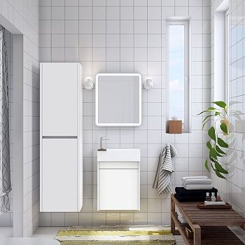 Шкаф-пенал Art&Max TECHNO Family-1500-2A-SO-BL 40х150 подвесной цвет белый