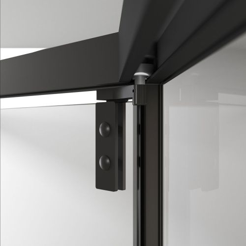 Душевой уголок Vincea Show VSP1-4SH100CLB 100х100 стекло прозрачное профиль черный без поддона - фото 4