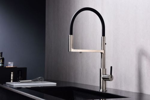Смеситель для кухни Paulmark TORNADO To213402-BS на мойку никель - фото 5